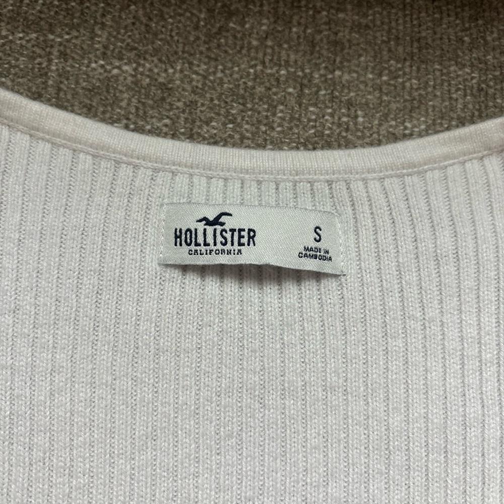 Hollister Cream Ribbed Knit Top - Picture 3 of 5